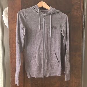 The North Face Heather Gray Full-Zip Hoodie